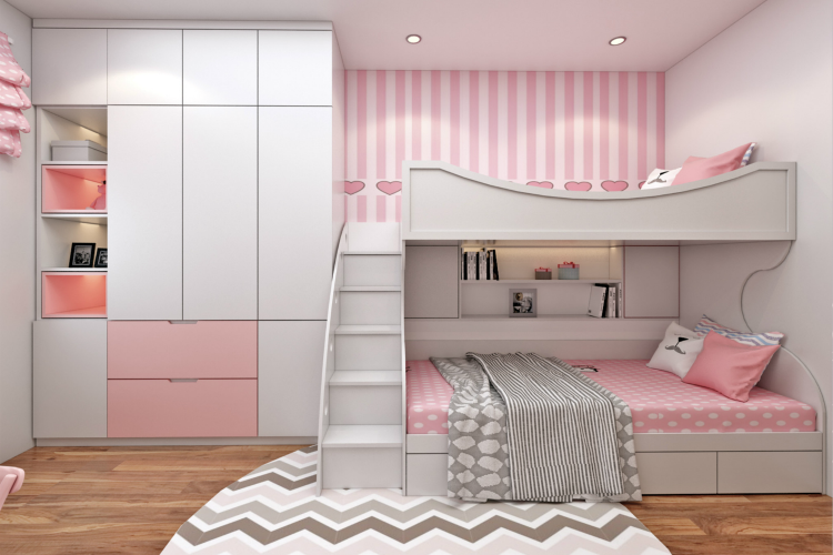 giường tầng - nội thất phòng ngủ cho nhà đông con