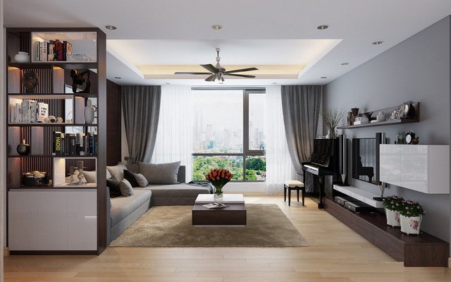 thiết kế nội thất căn hộ chung cư cho phòng khách