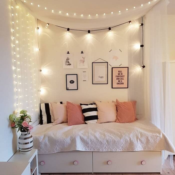 tự trang trí phòng ngủ với đèn led